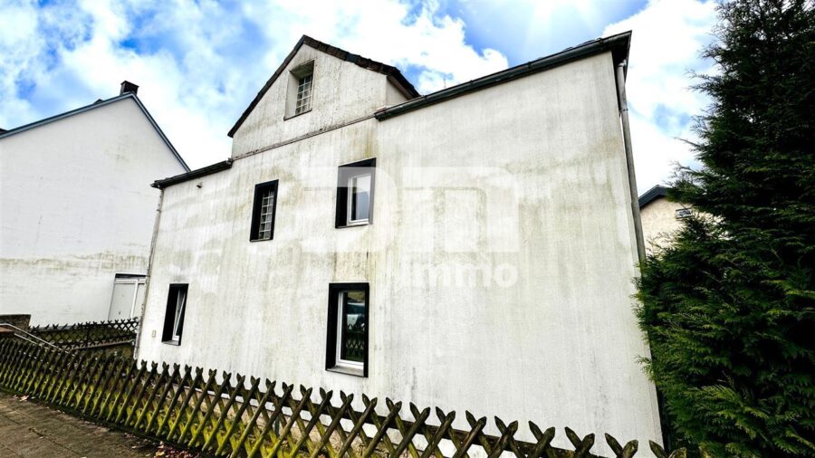 Schönes Ein- bis Zweifamilienhaus mit Gartenbereich, Terrasse + Balkon und Doppelgarage - Frontansicht